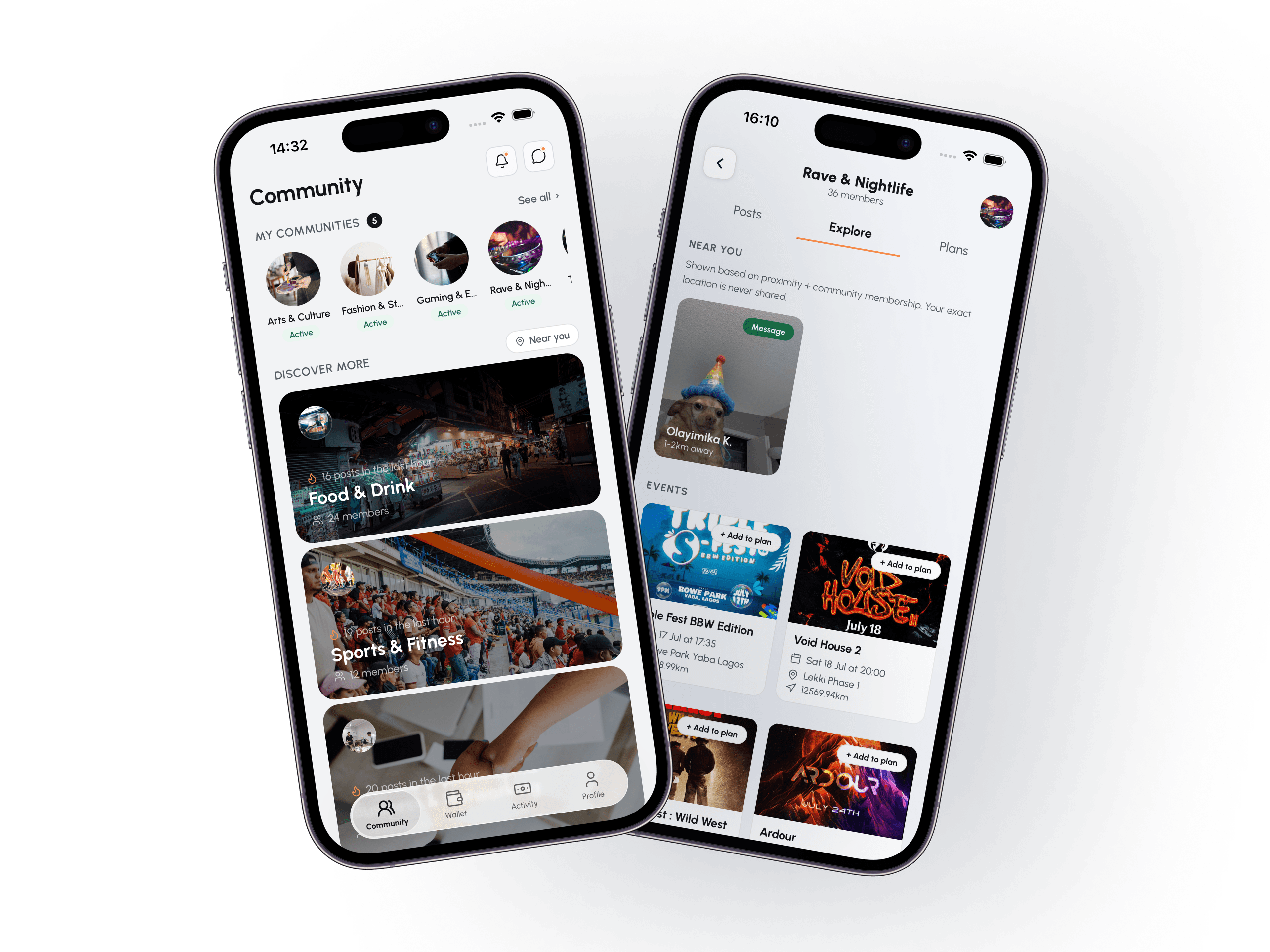 Join a community screen